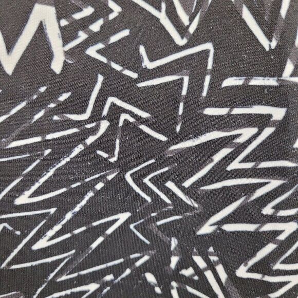 Eloquii Pants Stretch Dress Pants Tapered Abstract Psychedelic Print Black 14 - Picture 4 of 16